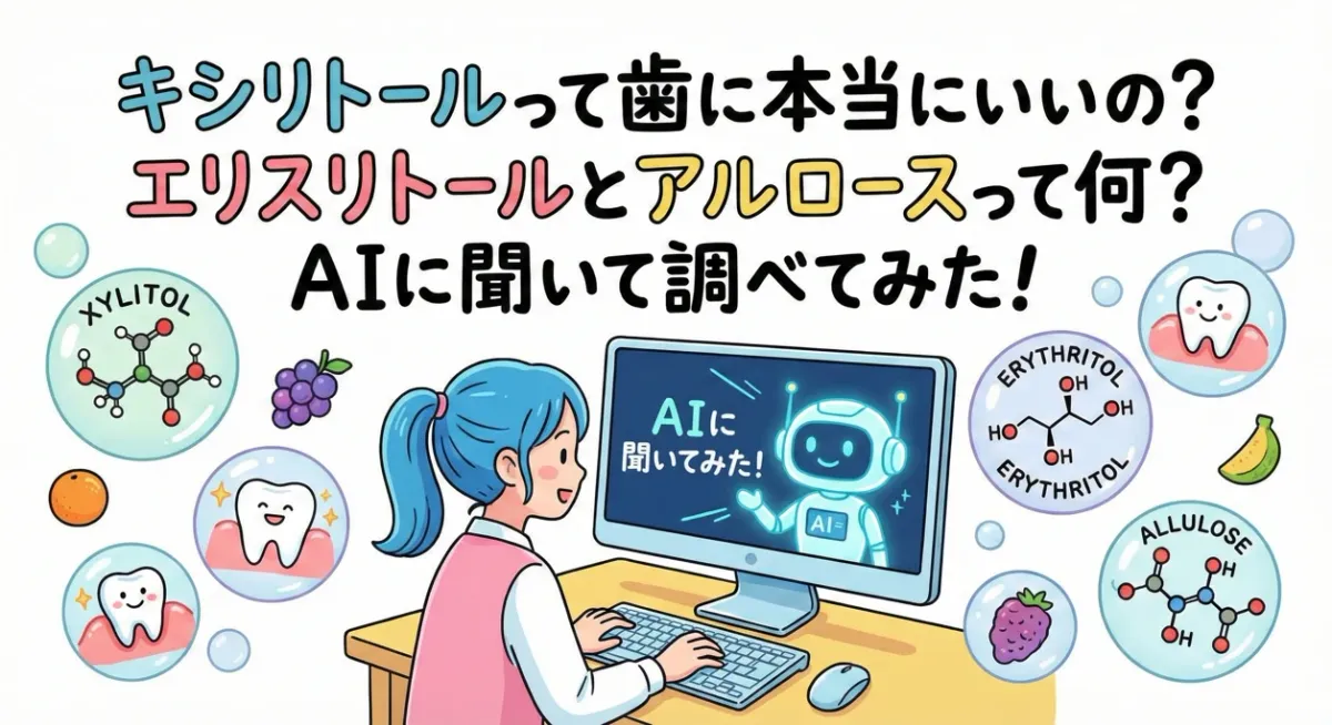キシリトールって歯に本当にいいの？エリスリトールとアルロースって何？AIに聞いて調べてみた！