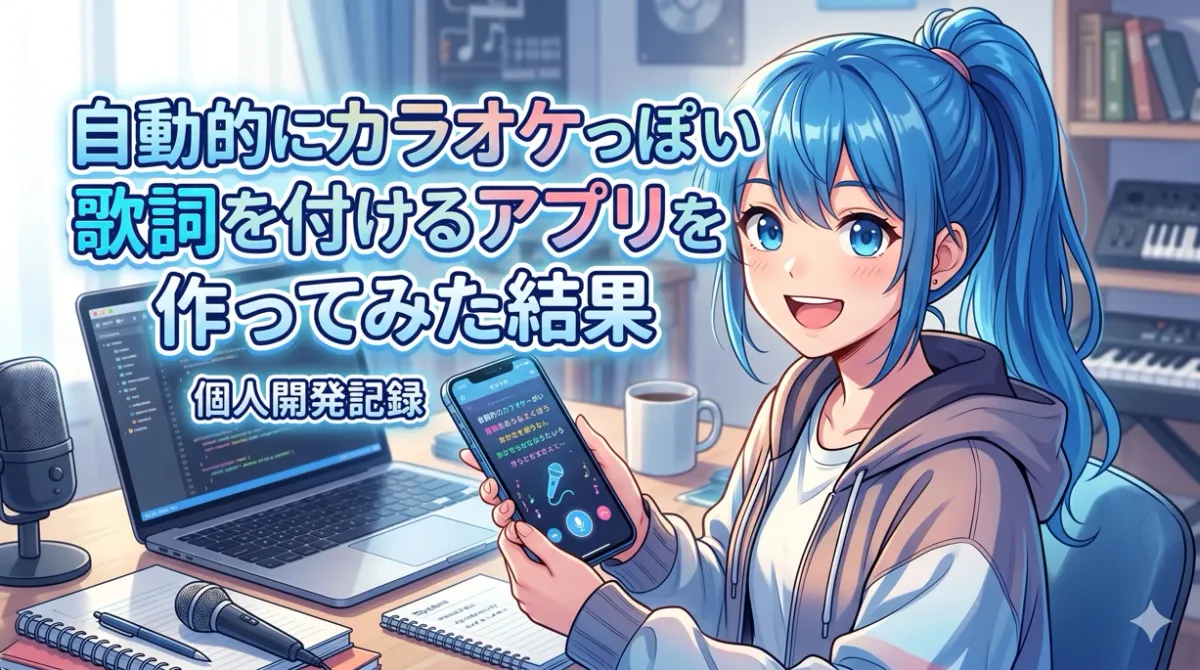 自動的にカラオケっぽい歌詞を付けるアプリを作ってみた結果