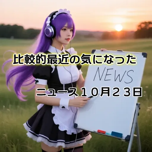比較的最近の気になったニュース１０月２３日