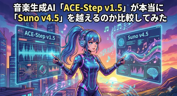 音楽生成AI「ACE-Step v1.5」が本当に「Suno v4.5」を越えるのか聞き比べできるようにしてみた